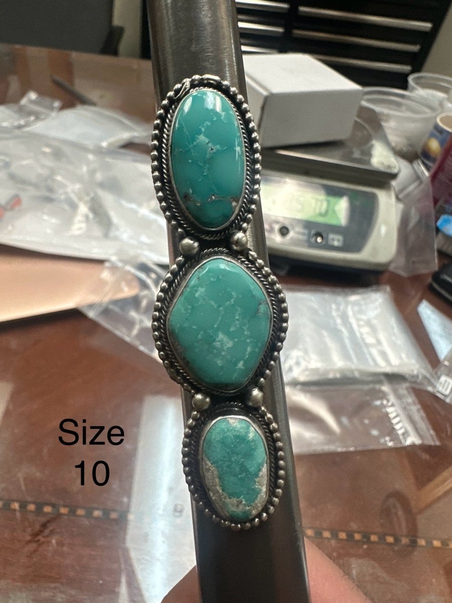 Gila River Large 3 - Stone Purple Spiny Freeform Ring, by Danny Henio - Turquoise Mustang