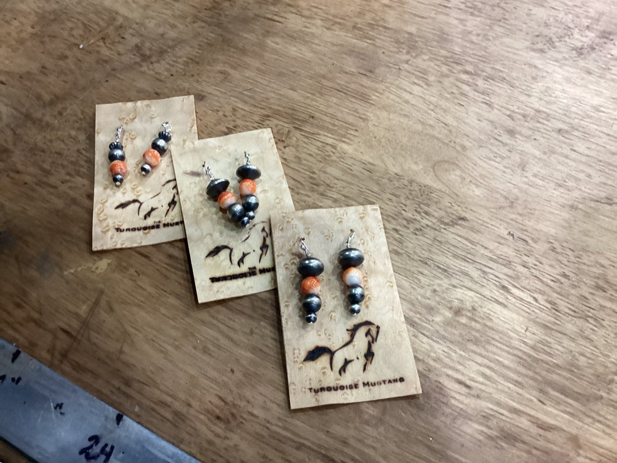 Earrings - Turquoise Mustang