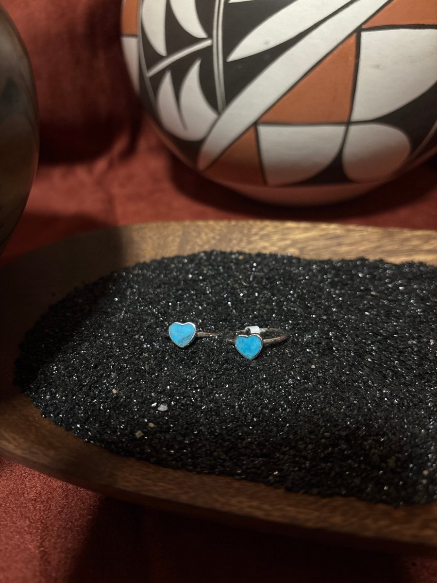 Assorted Small Stacker Rings, Turquoise - Turquoise Mustang