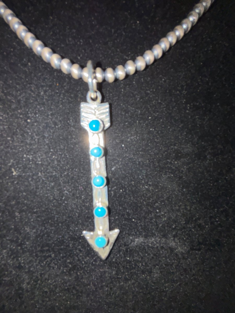 The Arrowleaf Pendant - Turquoise Mustang