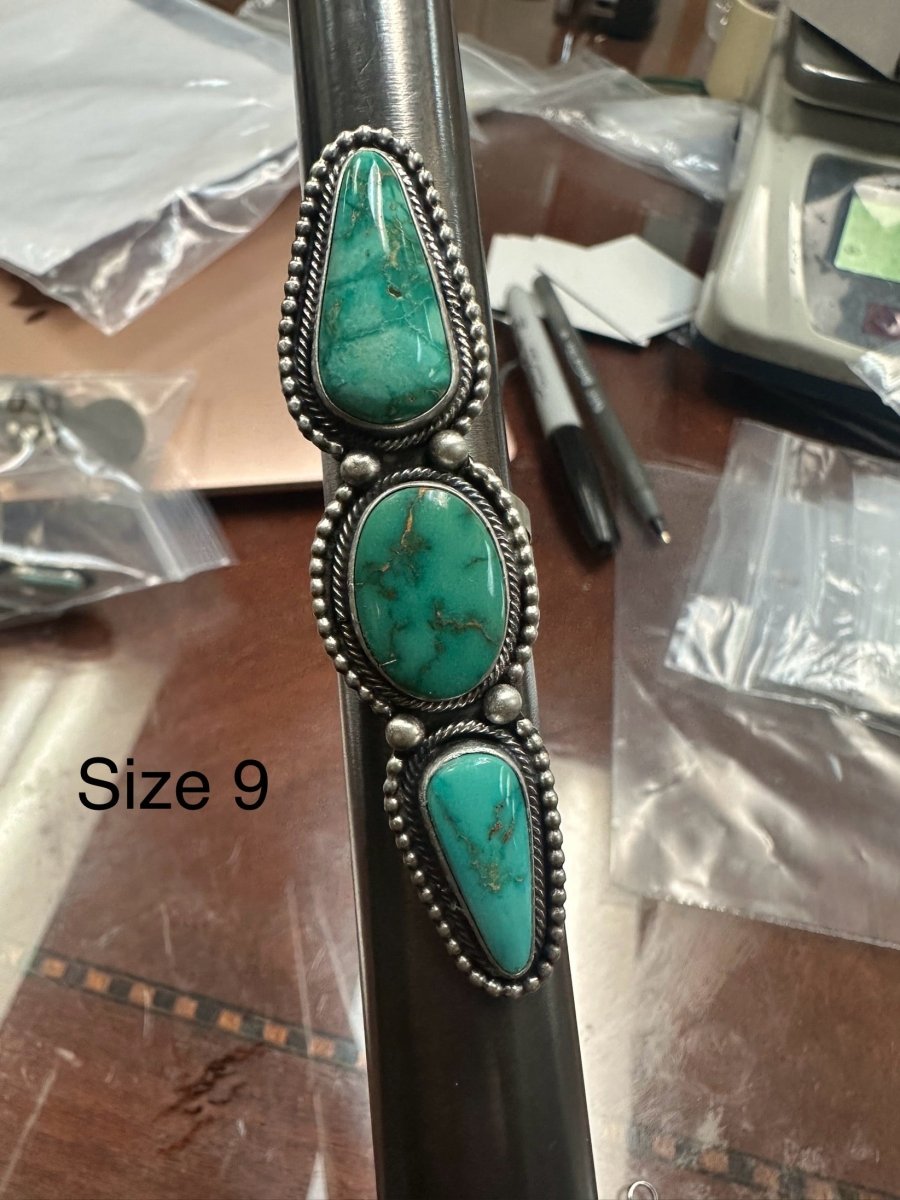Gila River Large 3 - Stone Purple Spiny Freeform Ring, by Danny Henio - Turquoise Mustang