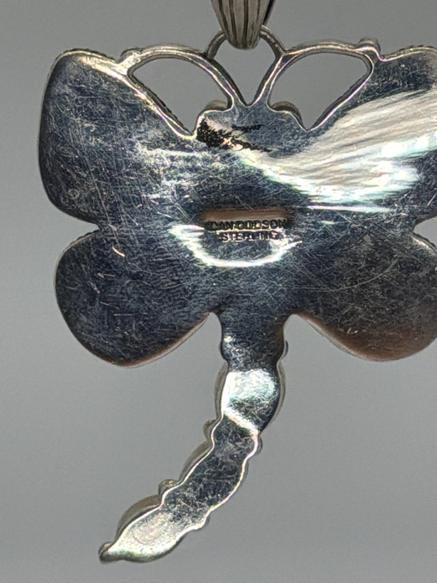 11 - Stone Black Onyx Dragonfly Pendant by Dan Dodson - Turquoise Mustang