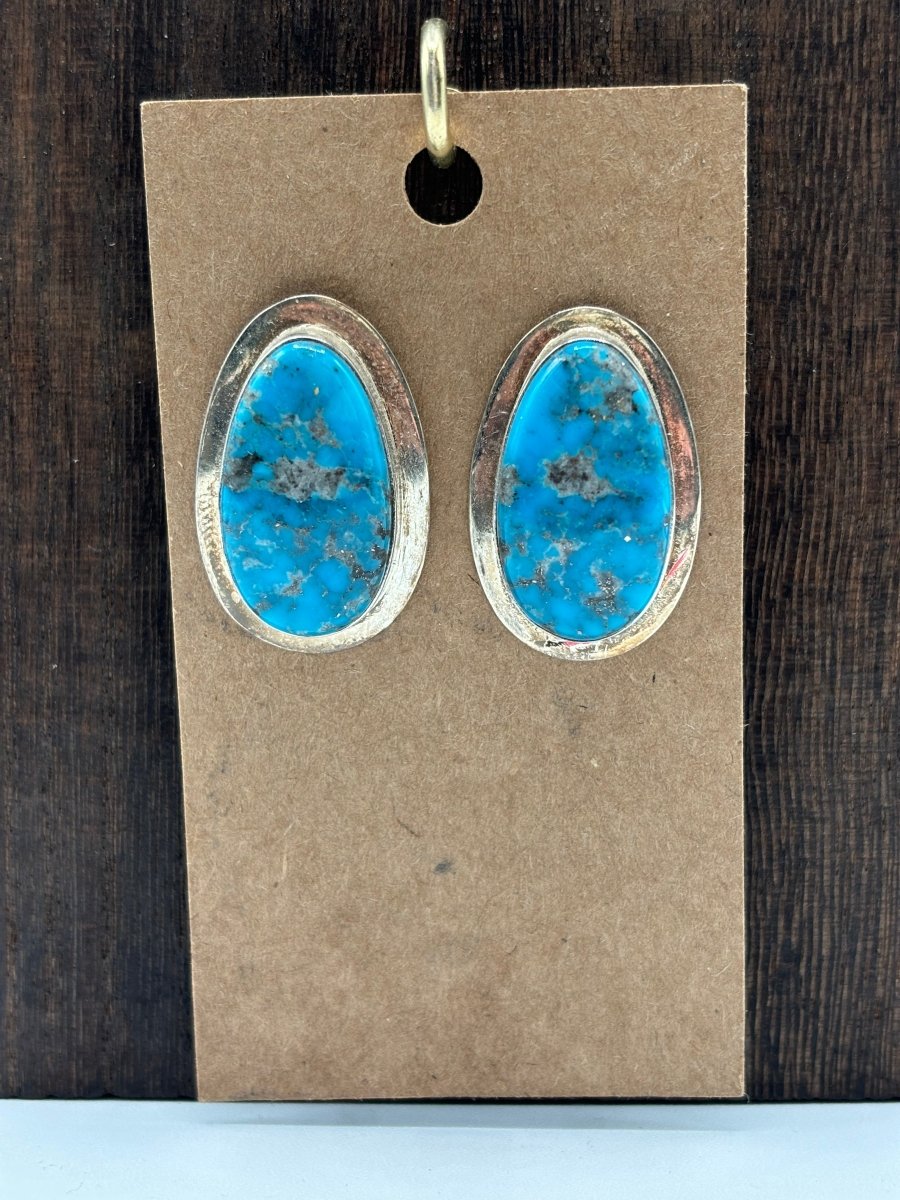 The Tulip Drop Stud Earrings - Turquoise Mustang