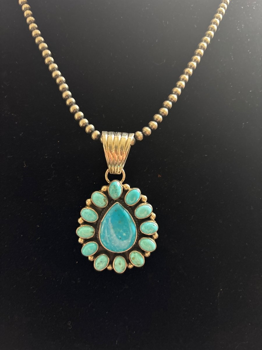 The Brassica Cluster Pendant - Turquoise Mustang