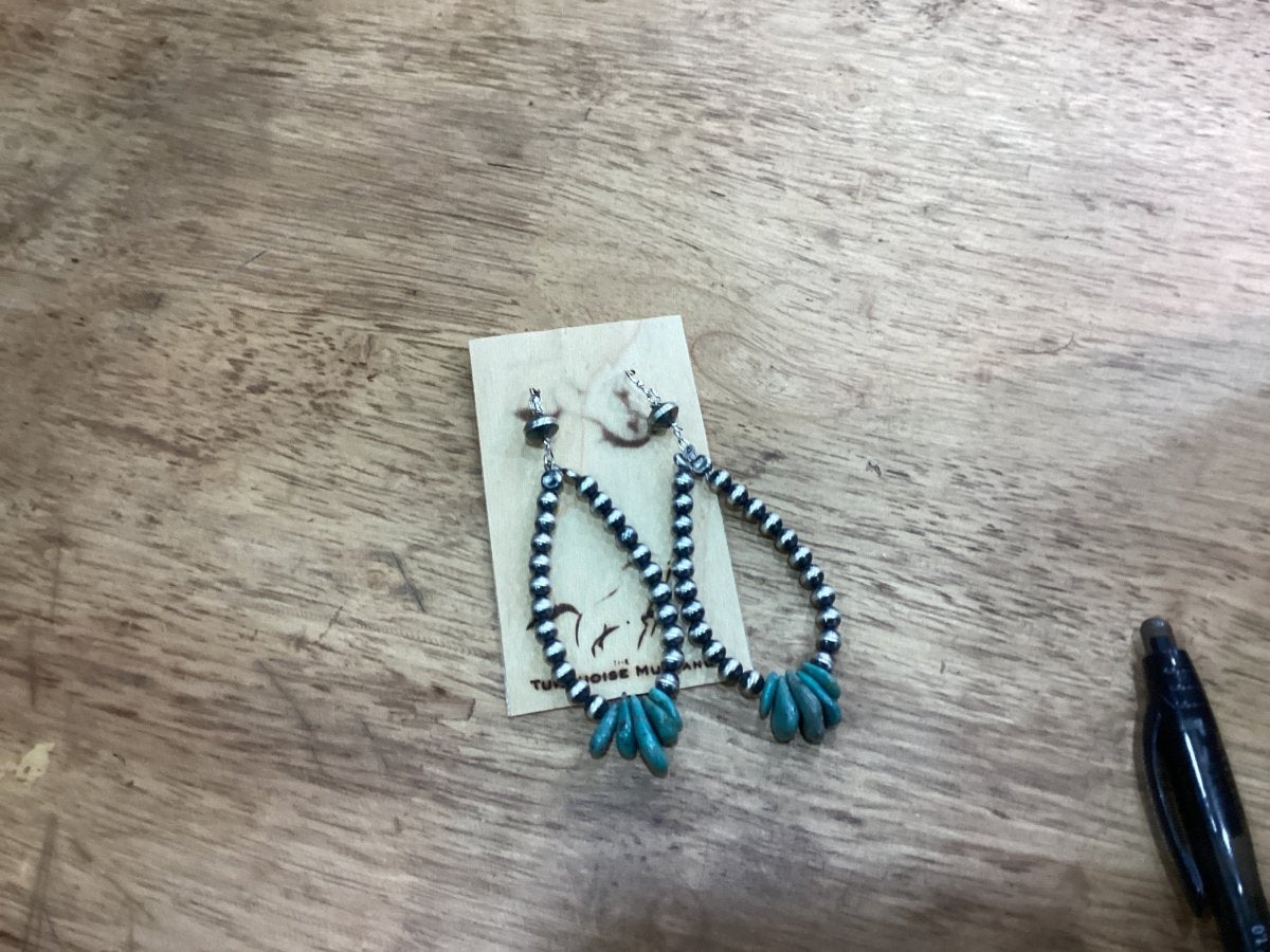 Earrings - Turquoise Mustang