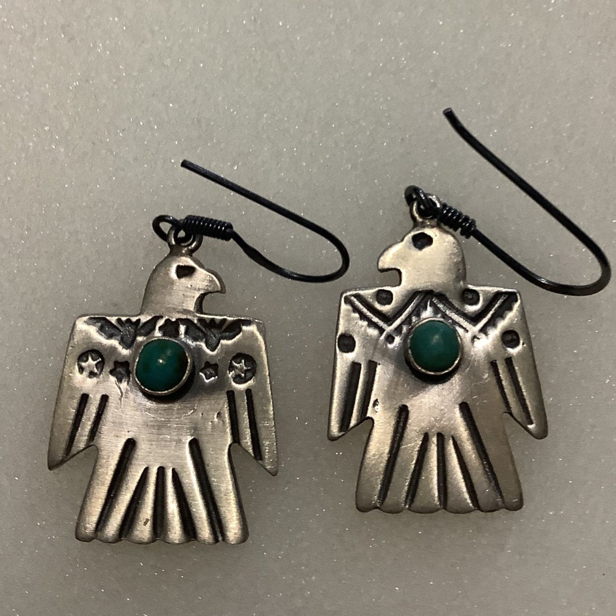 Thunderbirds with Turquoise Accents and Hooks - Turquoise Mustang