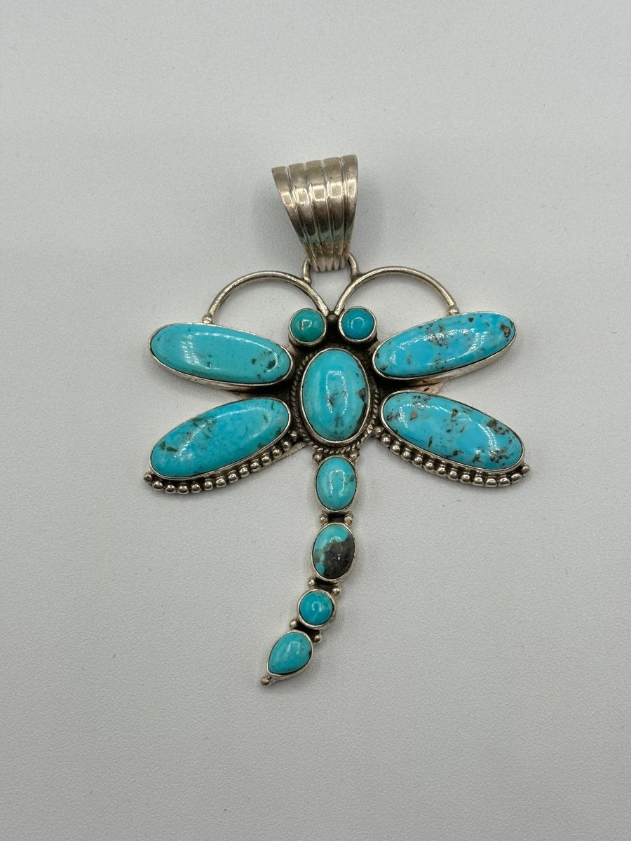 The Snapdragon Dragonfly Pendant - Turquoise Mustang