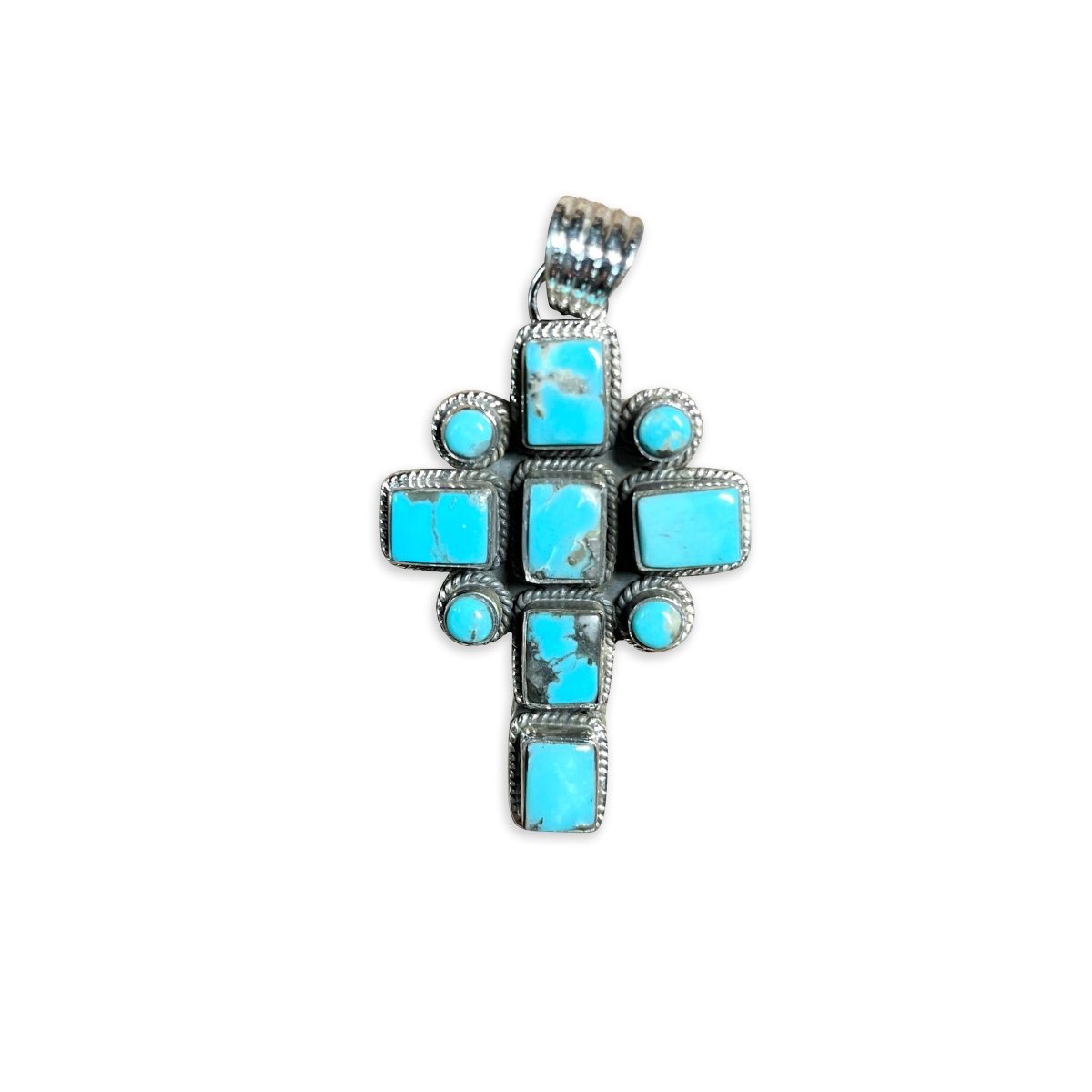 The Maltese Cross Pendant - Turquoise Mustang