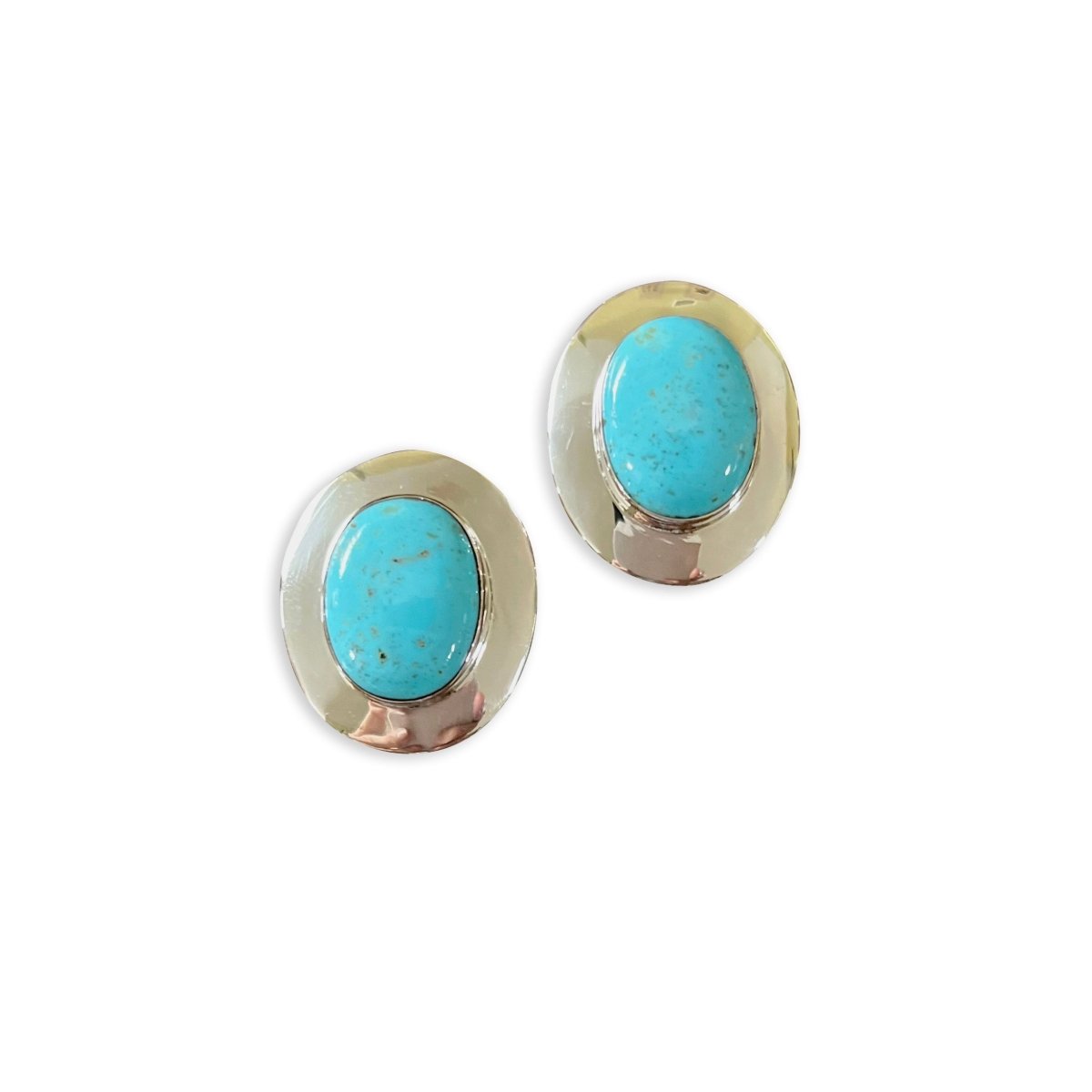 The Moonflower Stud Earrings - Turquoise Mustang