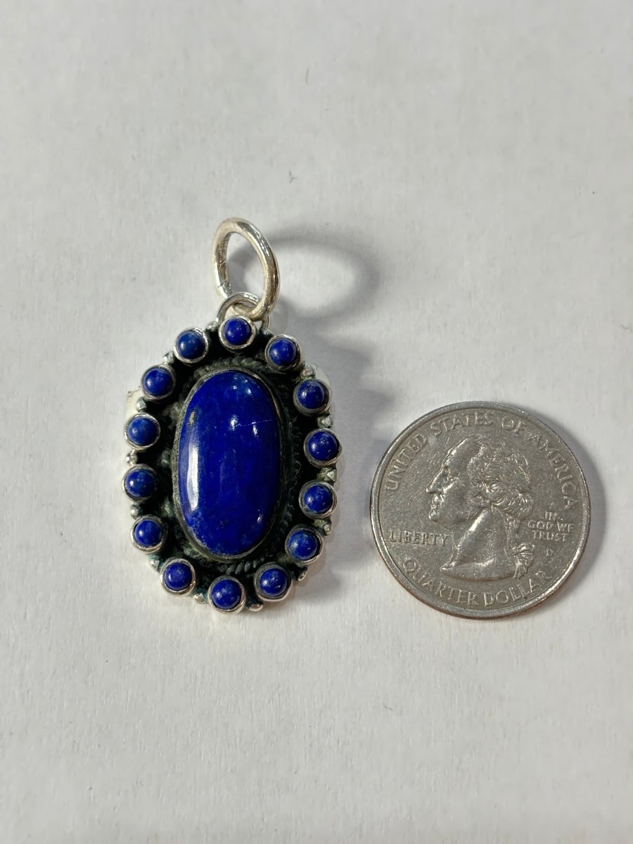 The Camelia Oval Cluster Pendant - Turquoise Mustang