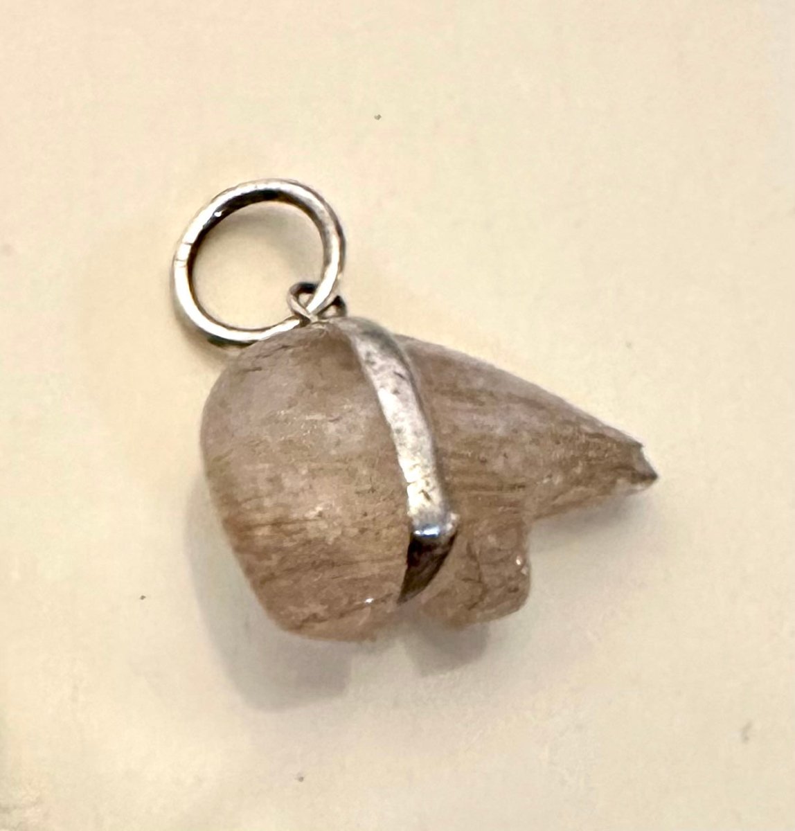 Rutilated Quartz Bear Charm - Turquoise Mustang