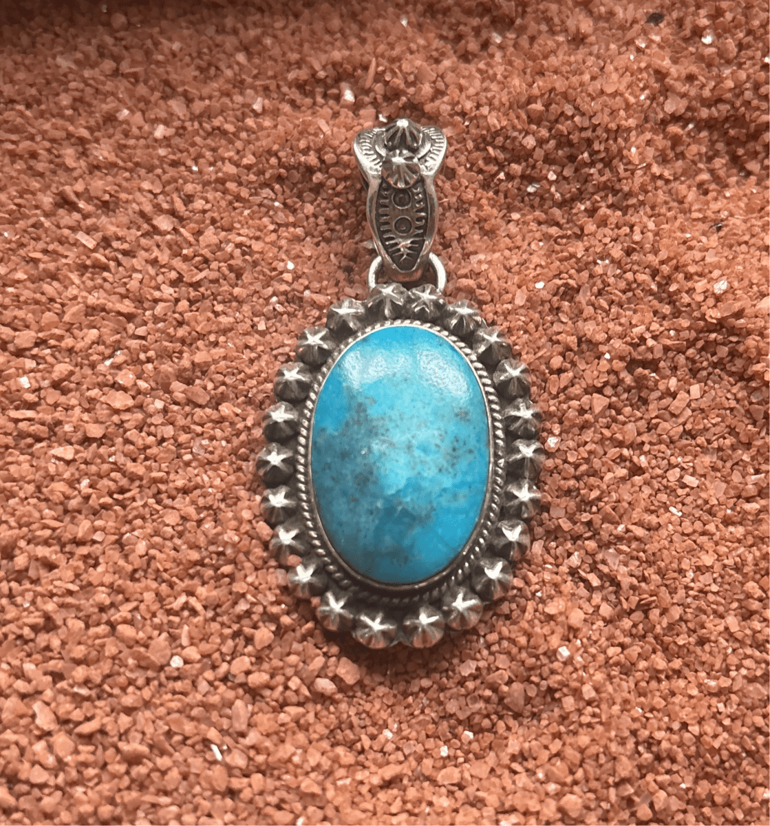 The Zinia Pendant - Turquoise Mustang