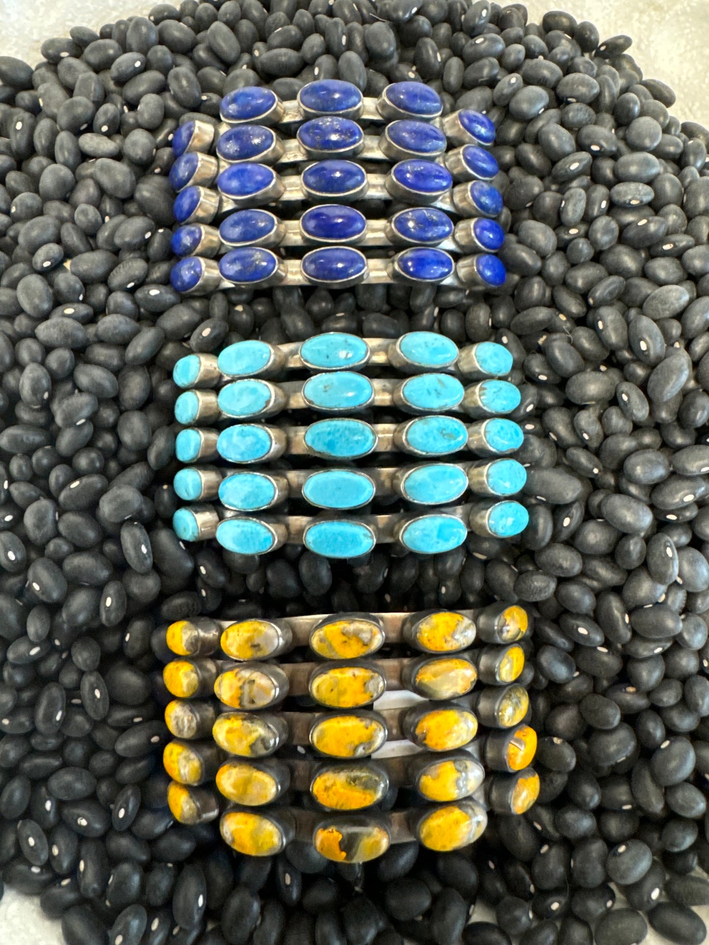 The Tea Rose Cuff Bracelet crafted from Premium Lapis, an exquisite Cuff Bracelet designed by My Store.