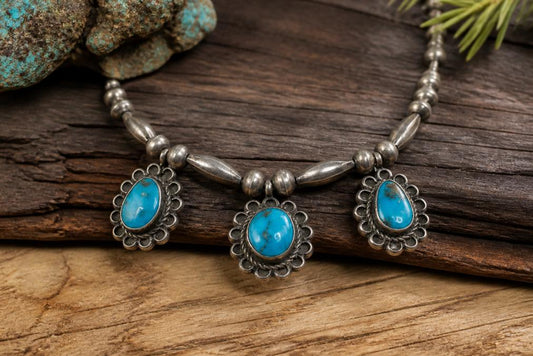 Buy Unique Navajo Statement Necklaces - Turquoise Mustang