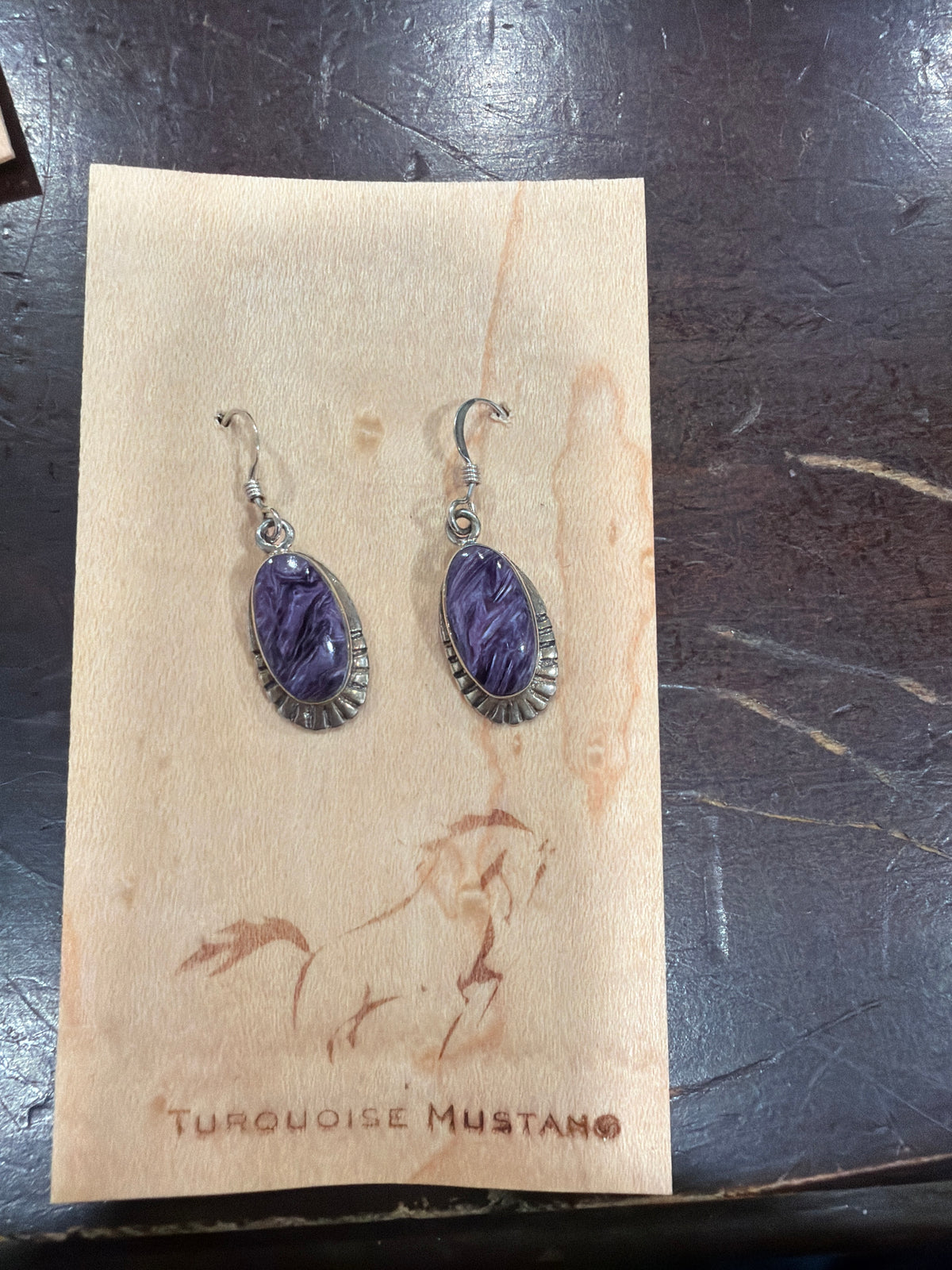 Charoite Dangle Earrings