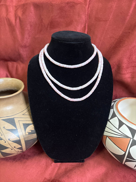 13” (16” & 18”) Pink Conch Heishi Necklaces