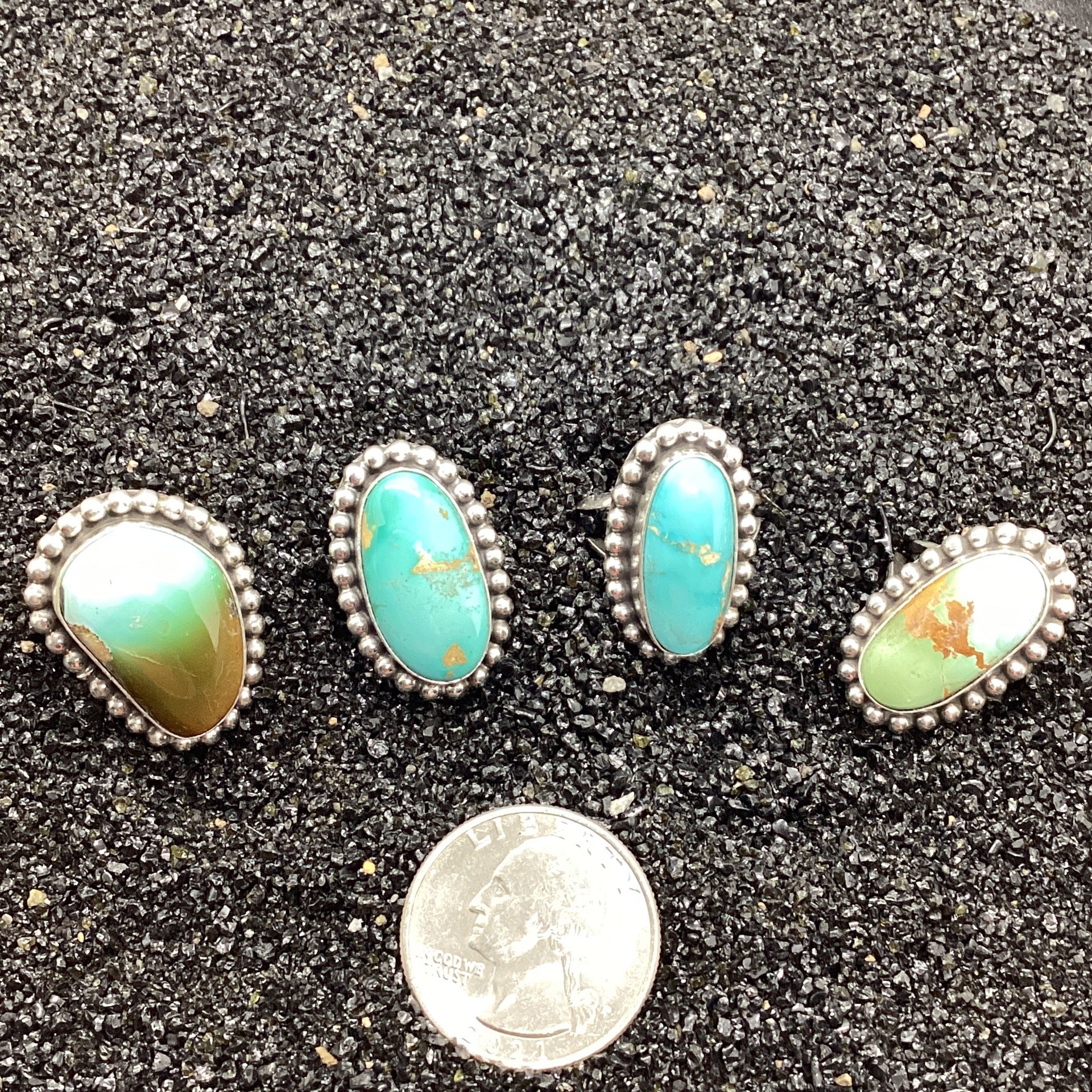 Ring, Asst. Single Stone Royston, Mary Spencer crafted from Sterling Silver, an exquisite Rings Native American designed by Turquoise Mustang.