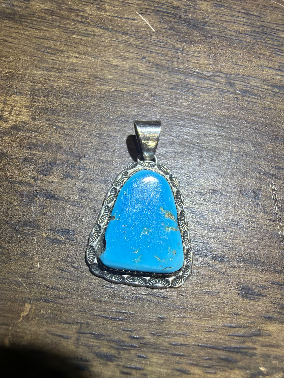 Kingman Turquoise Freeform Pendant