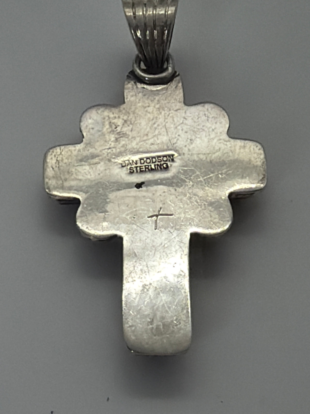 10-Stone Black Onyx Cluster Cross in Sterling Silver, Dan Dodson