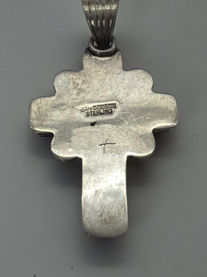 10-Stone Black Onyx Cluster Cross in Sterling Silver, Dan Dodson