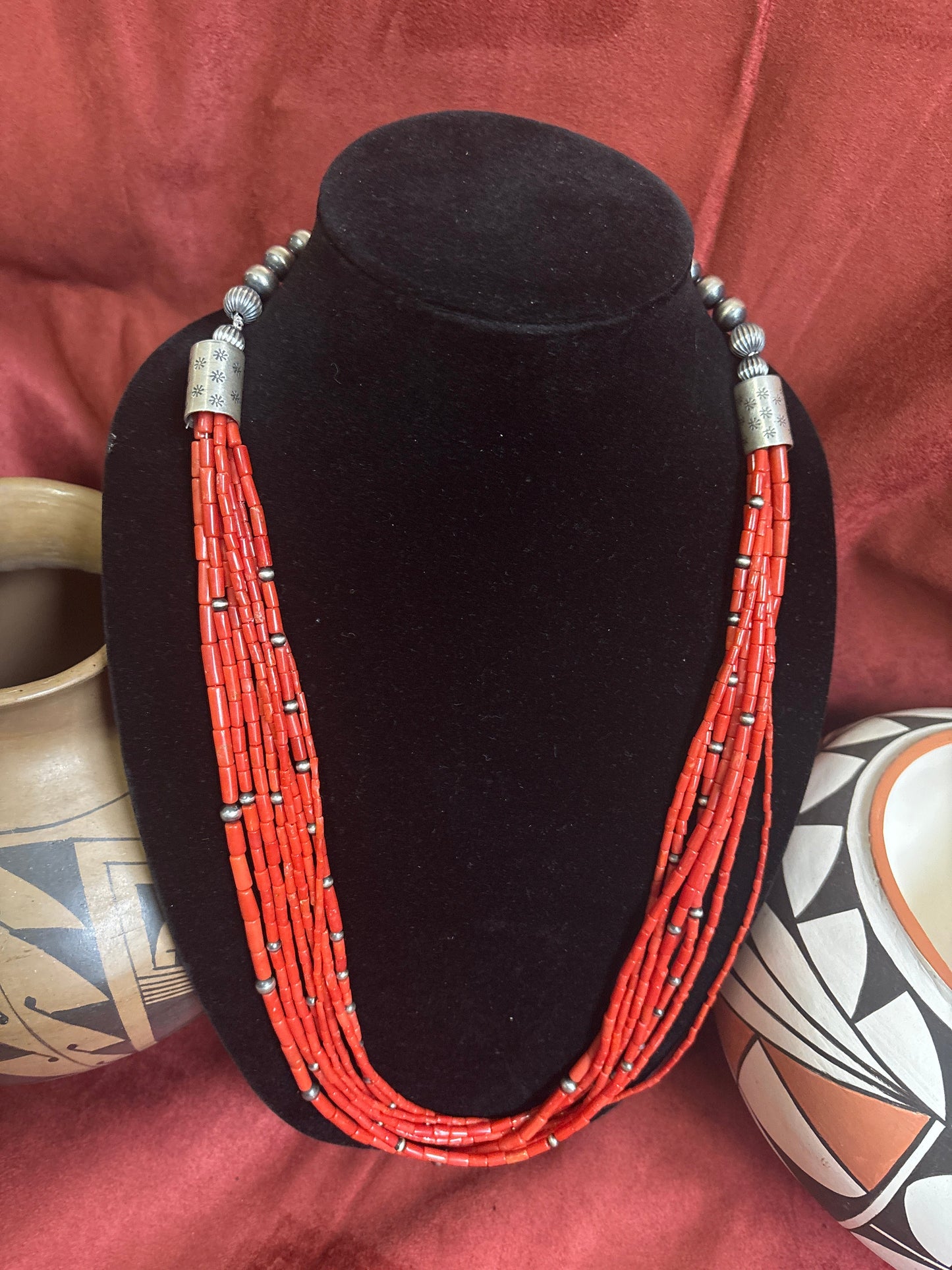 30” High-Grade Mediterranean Coral Torsade Necklace
