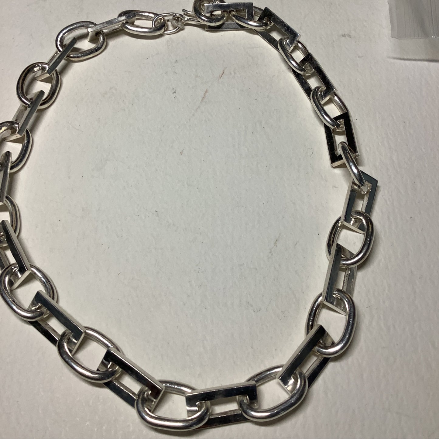 Chain, 18" Giant oval and Square Links, 111 grams, Dan Dodson crafted from Sterling Silver, an exquisite Chains and Ropes designed by Turquoise Mustang.
