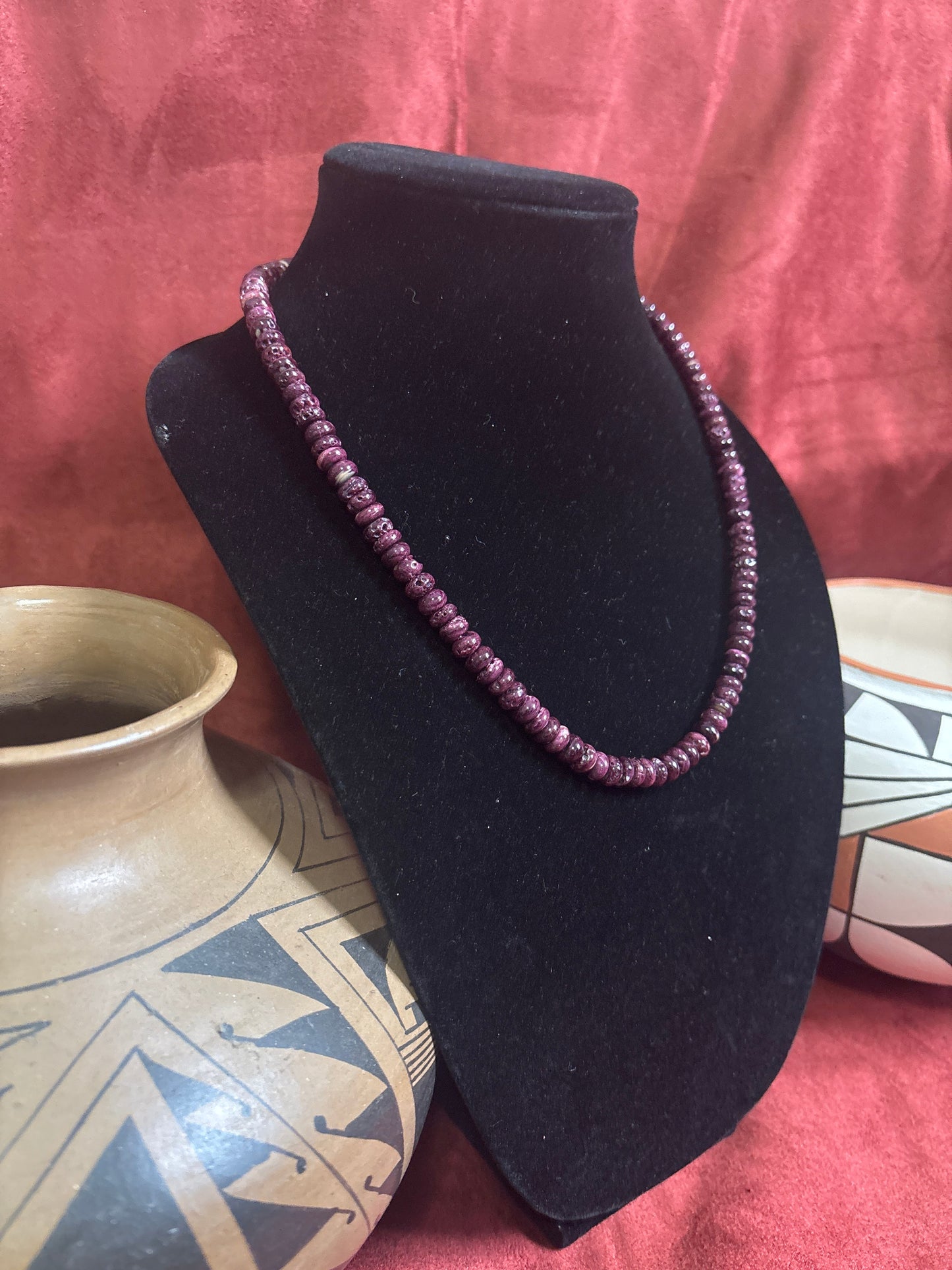 22” Purple Spiny Oyster Necklace
