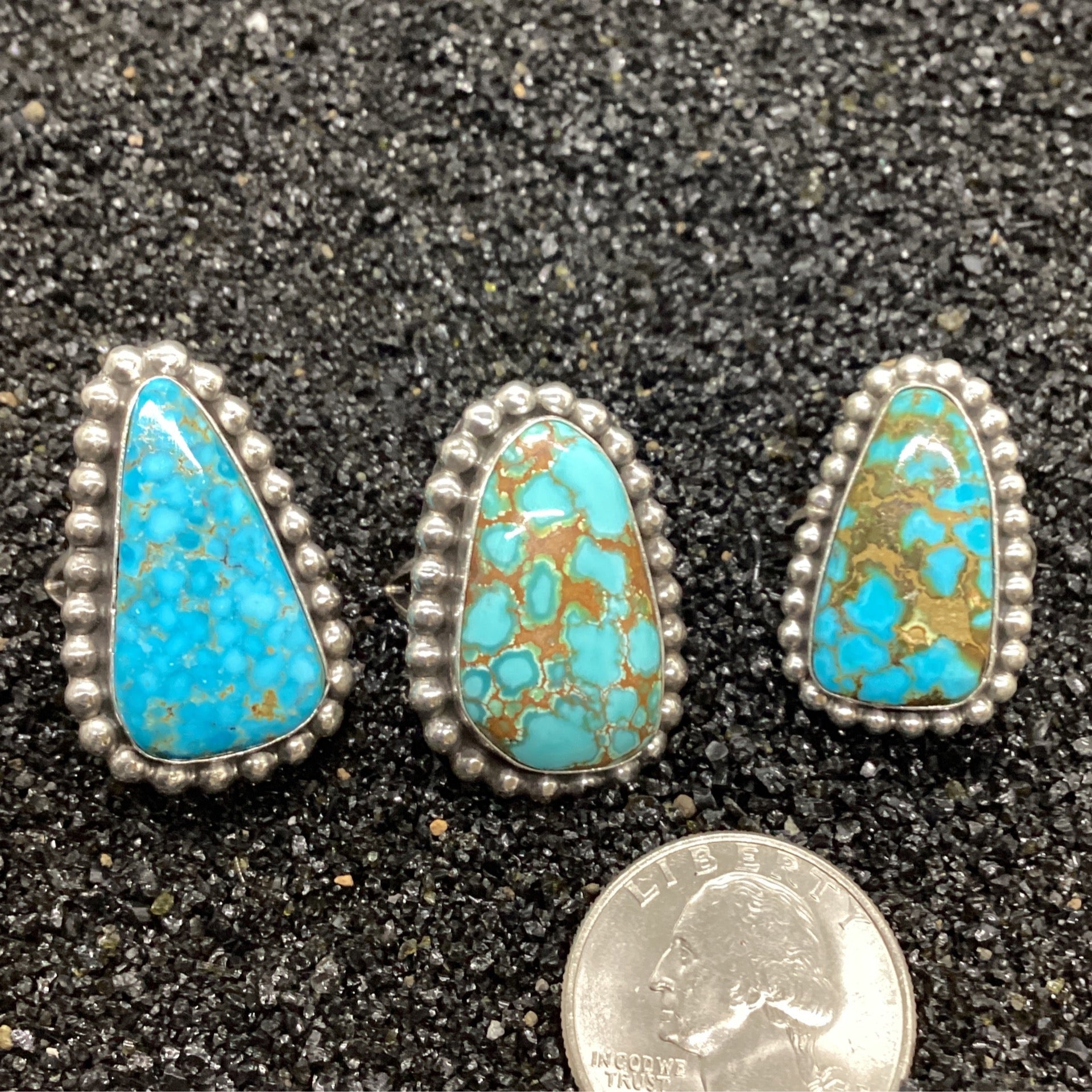 Ring, Asst. single stone Red Web Kingman Birdseye, Mary Spencer crafted from Sterling Silver, an exquisite Rings Native American designed by Turquoise Mustang.
