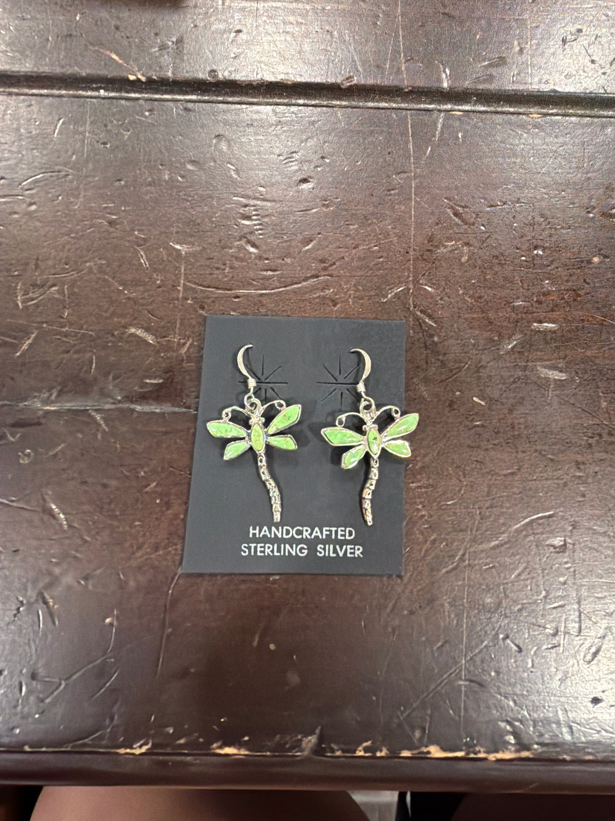Gaspeite Dragonfly Earrings