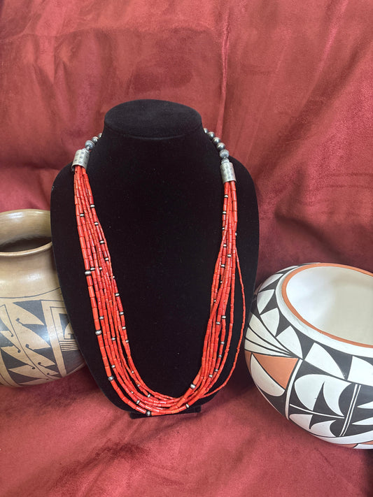 30” High-Grade Mediterranean Coral Torsade Necklace