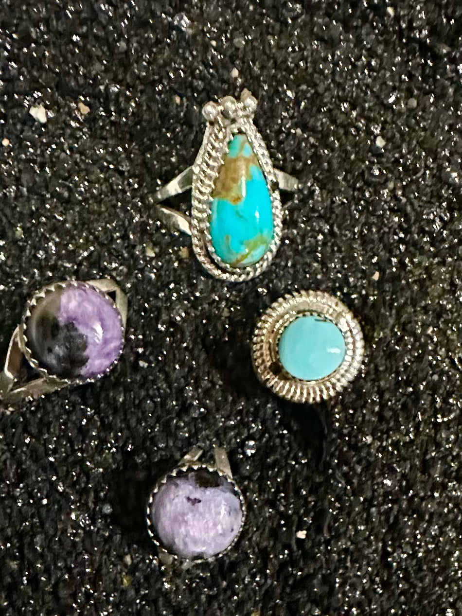 Assorted Petite Gemstone Rings by Sharon Clark and Theresa Smith