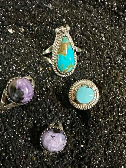 Assorted Petite Gemstone Rings by Sharon Clark and Theresa Smith