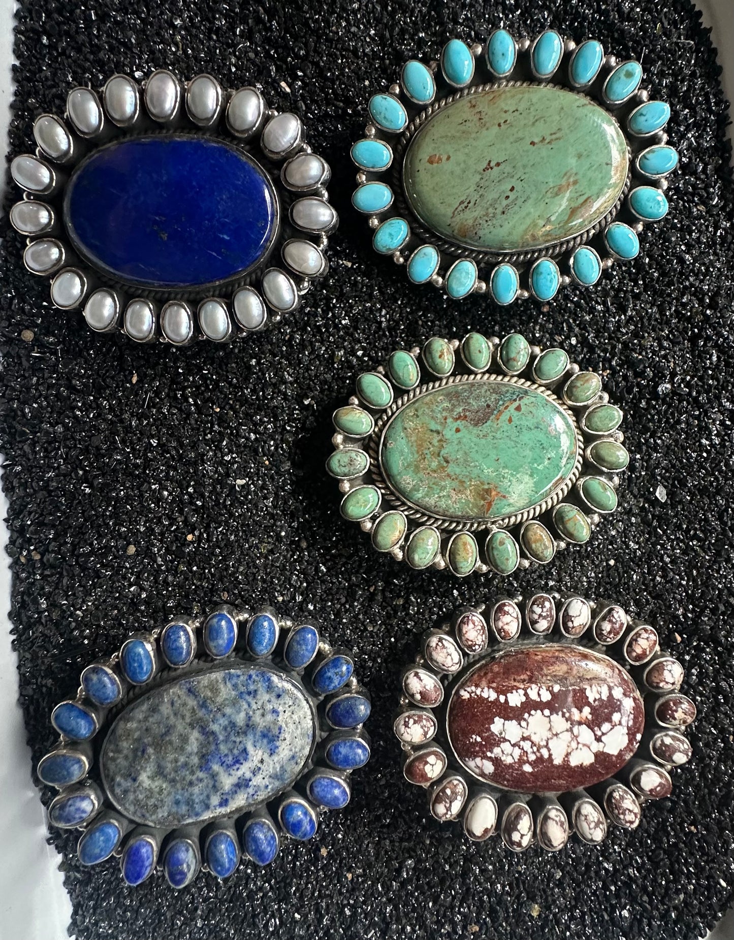 The Buttercup Oval Cluster Ring by Turquoise Mustang — Multiple Stones