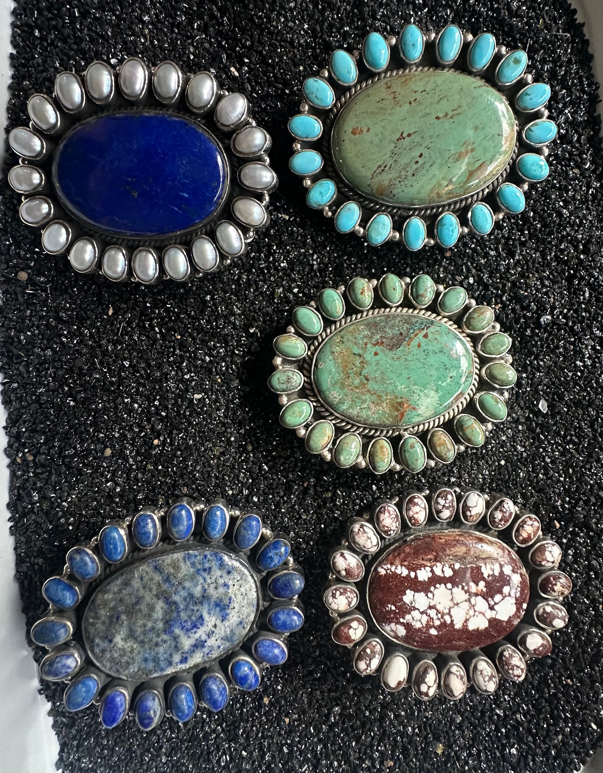 The Buttercup Oval Cluster Ring by Turquoise Mustang — Multiple Stones