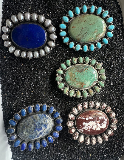 The Buttercup Oval Cluster Ring by Turquoise Mustang — Multiple Stones