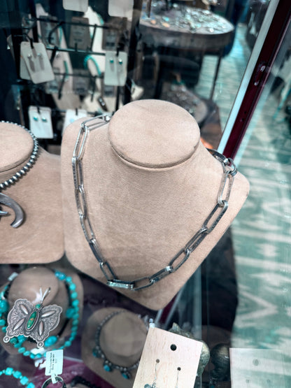 25” Silver Quarters Large Link Chain