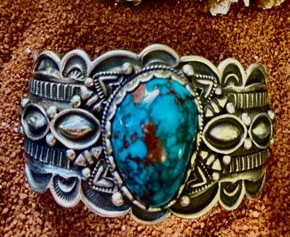 Rare Bisbee Blue Stunning Cuff by Roland Dixson