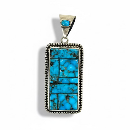 The Pendleton Mosaic Pendant by Turquoise Mustang — Premium Kingman Turquoise