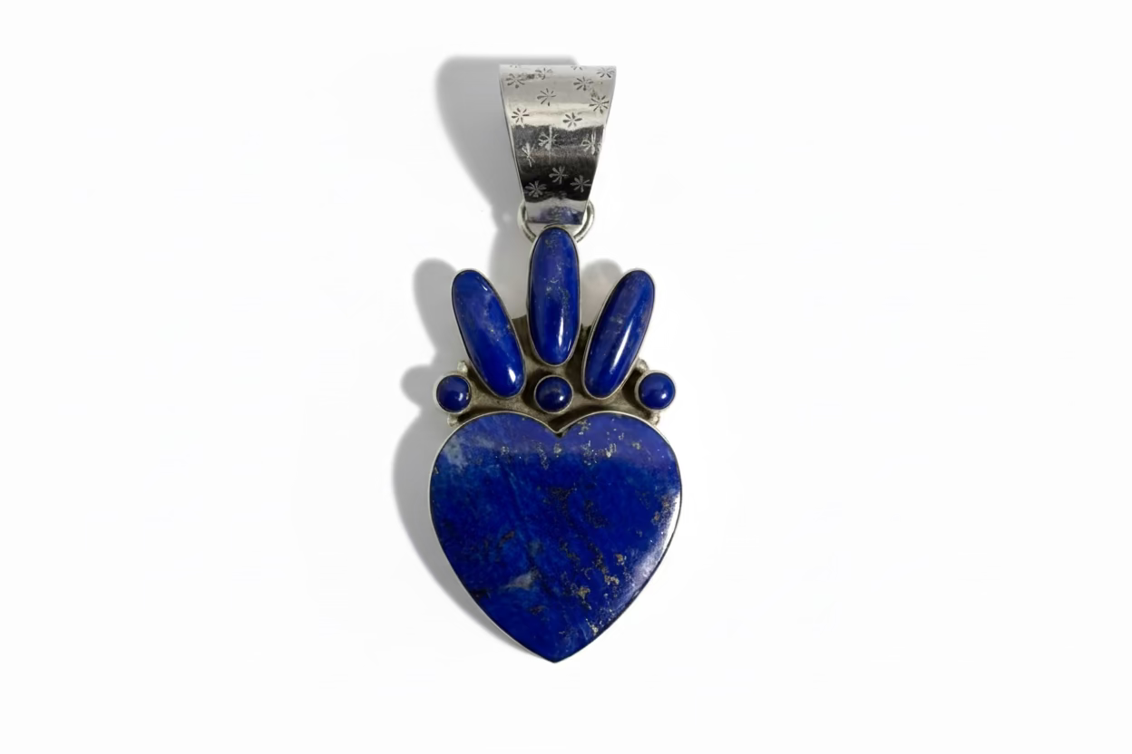 Premium Lapis Lazuli Heart Pendant, Dan Dodson