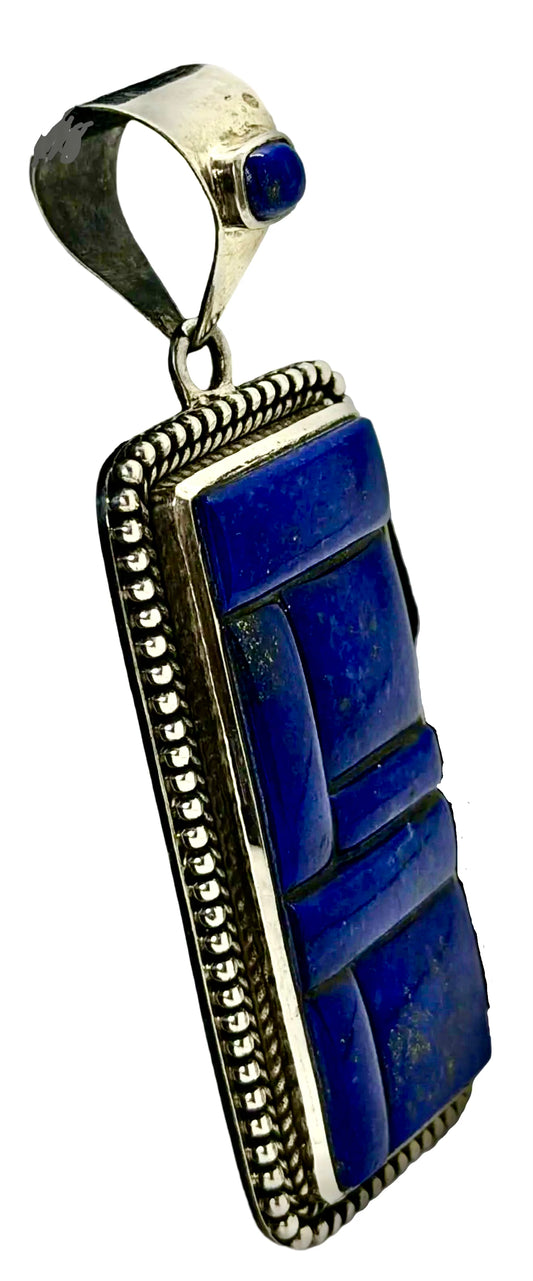 The Pendleton Mosaic Pendant by Turquoise Mustang — Premium Lapis
