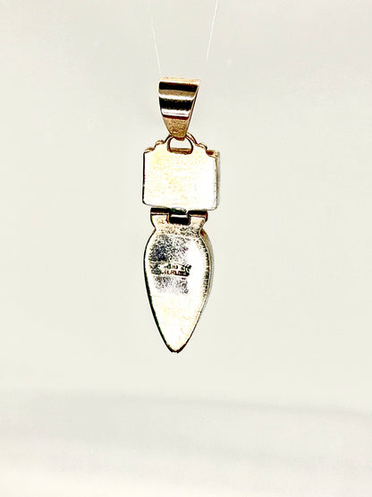 Sugilite and Lapis Lazuli Two-Stone Pendant by DB, Navajo