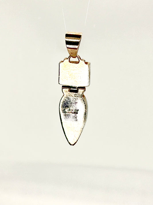 Sugilite and Lapis Lazuli Two-Stone Pendant by DB, Navajo