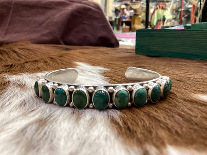 Dan Dodson 10-Stone Turquoise Cuff