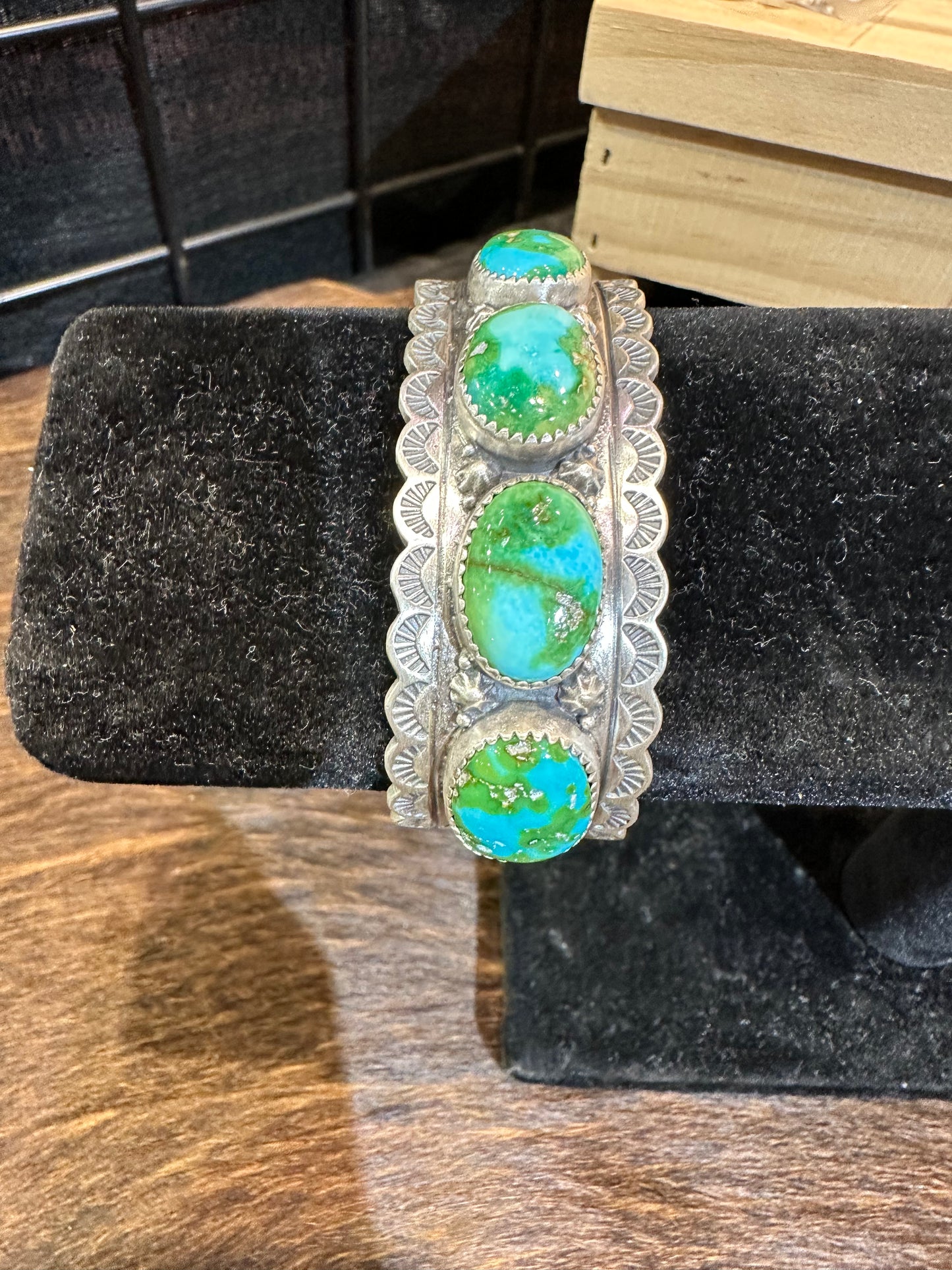 Brilliant Golden Hills Cuff with 5 Cabachons