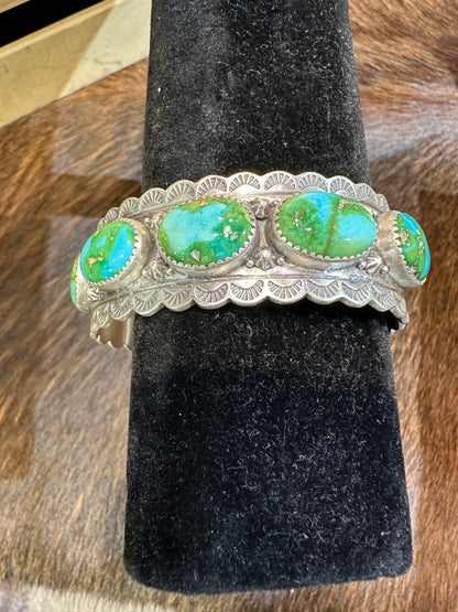 Brilliant Golden Hills Cuff with 5 Cabachons