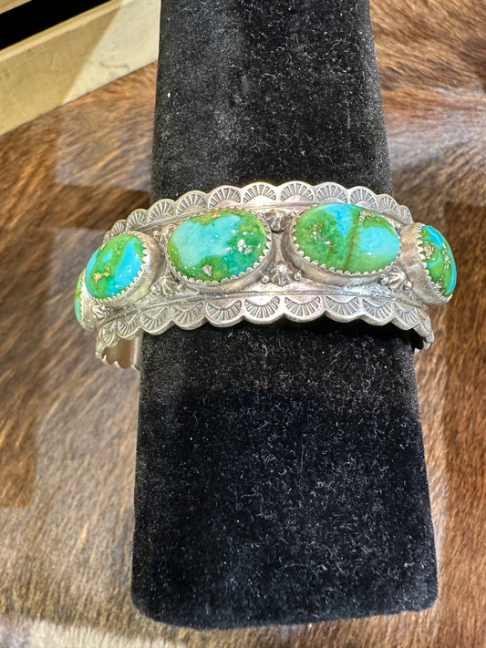 Brilliant Golden Hills Cuff with 5 Cabachons