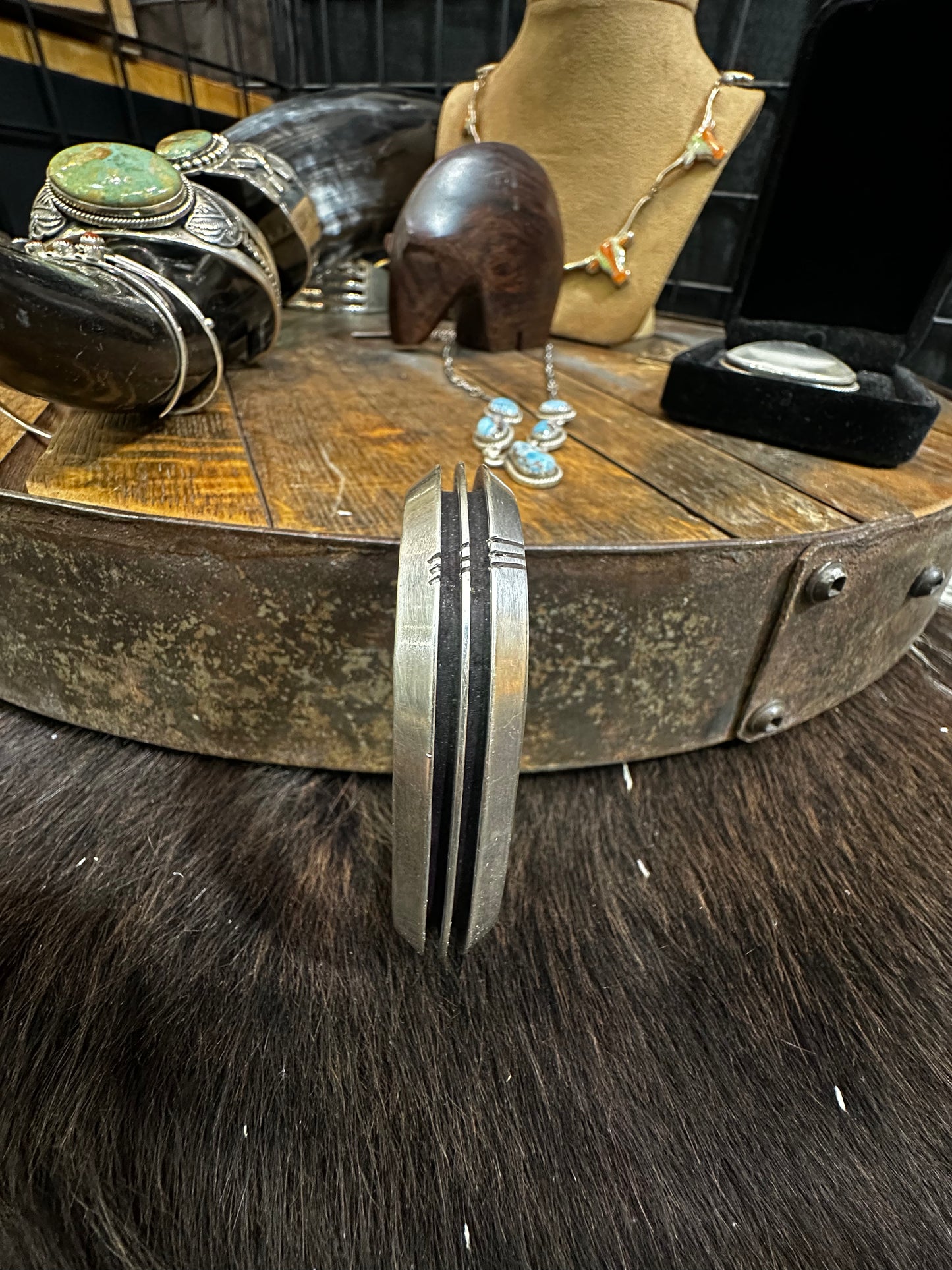 William Shepherd All Sterling Silver Parallel Lines Cuff