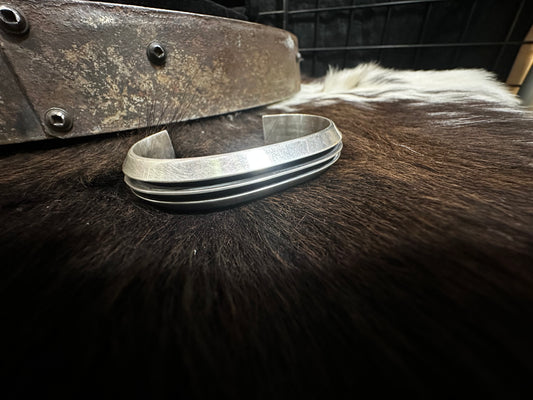 William Shepherd All Sterling Silver Parallel Lines Cuff