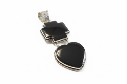 The Bleeding Heart Pendant by Turquoise Mustang — Black Onyx