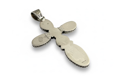 The Euphorbia Cross Pendant by Turquoise Mustang — Blue Kingman Turquoise
